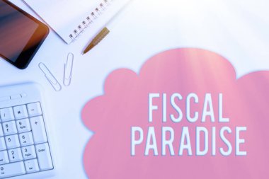 Mali Cenneti gösteren bir yazı. Kavramsal fotoğraf Kamu parasının israfı, reklam ve kısa mesaj için boş beyaz alana sahip iş konsepti için büyük bir endişe kaynağı..