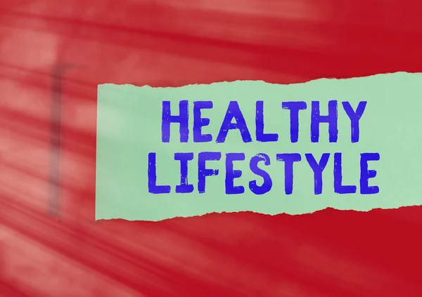Sağlıklı Yaşam Tarzı el yazısı. "Sağlıklı yaşa" anlamına gelen kavram. Fiziksel aktivite ve egzersize odaklan.. — Stok fotoğraf