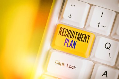 Kelime yazma metni işe alma planı. İşi bıraktığınızda para biriktirmek için iş kavramı.