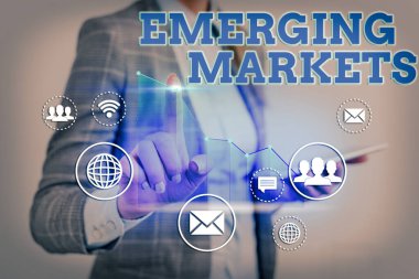 Yükselen Piyasalar 'ın el yazısı. Gelişmiş mağazaların bazı özelliklerine sahip olan ülke kavramı.