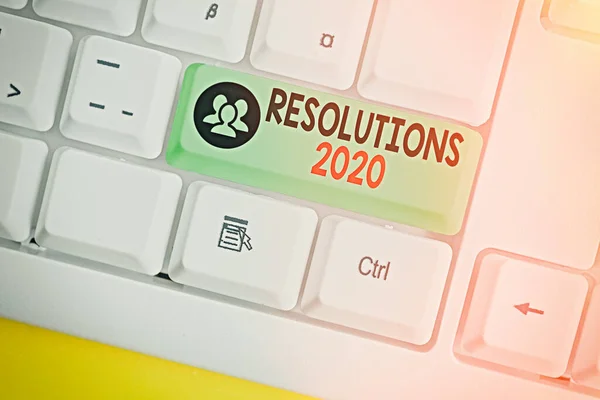 Szövegírási állásfoglalások 2020. Üzleti koncepció a dolgok listáját szeretné, hogy teljes mértékben meg kell tenni a következő évben. — Stock Fotó