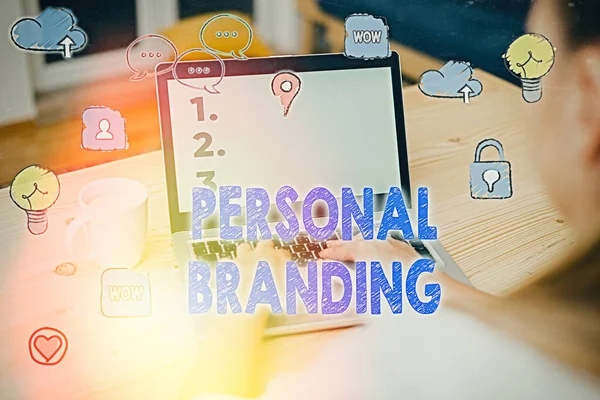 Word writing text Personal Branding. Business concept for Practice of People Marketing themselves Image as Brands.