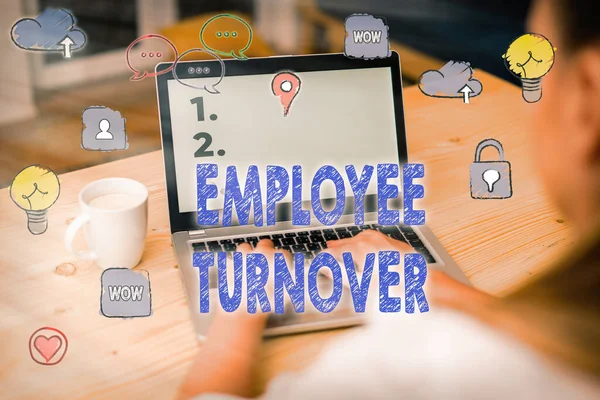 Word writing text Employee Turnover. Business concept for Number or percentage of workers who leave an organization. — Stock Photo, Image