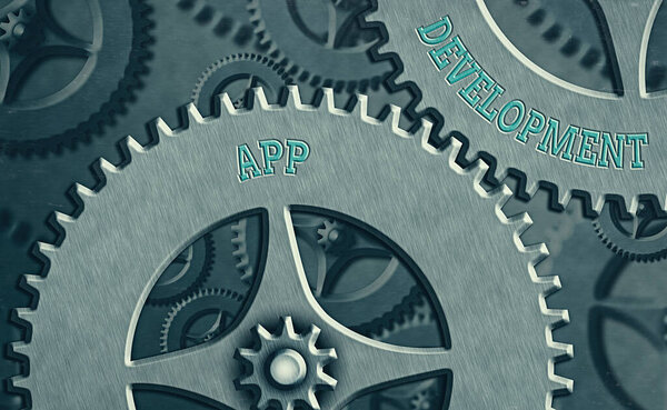 Writing note showing App Development. Business photo showcasing Development services for awesome mobile and web experiences.