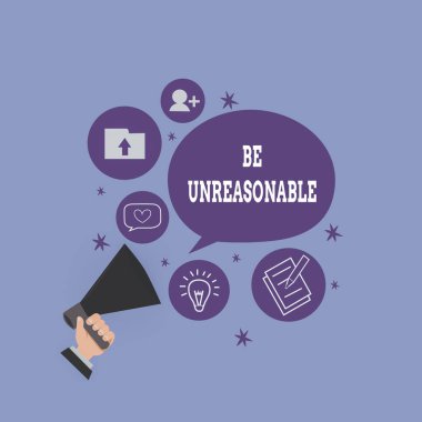 El yazısı. Mantıksız ol. Kavram demek, pratik gerçeklere uygun davranmamak demek. Hu Analiz El Tutma Megafonu Farklı Konular ve Konuşma Baloncuğu.