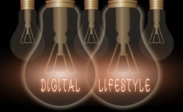 Escritura a mano estilo de vida digital. Concepto que significa Trabajar a través de Internet World of Opportunities . —  Fotos de Stock
