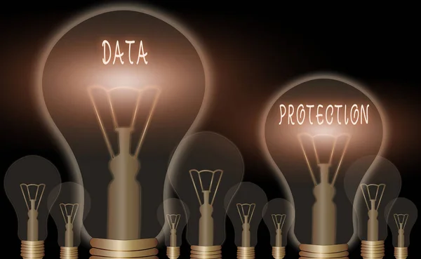 Escritura manual conceptual que muestra la protección de datos. Exhibición de fotos comerciales Proteja las direcciones IP y los datos individuales del software dañino . — Foto de Stock