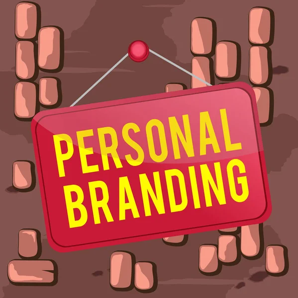 Word writing text Personal Branding. Business concept for Practice of People Marketing themselves Image as Brands Colored memo reminder empty board blank space attach background rectangle. — Stock Photo, Image