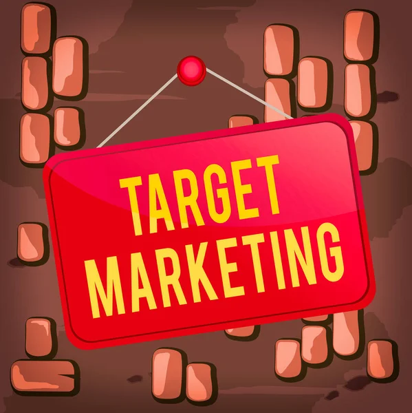 Κείμενο κειμένου κειμένου Target Marketing. Business concept for Audience goal Επιλεγμένοι πελάτες Διαφήμιση Έγχρωμη υπενθύμιση σημείωμα κενό πίνακα συνημμένο κενό φόντο ορθογώνιο. — Φωτογραφία Αρχείου