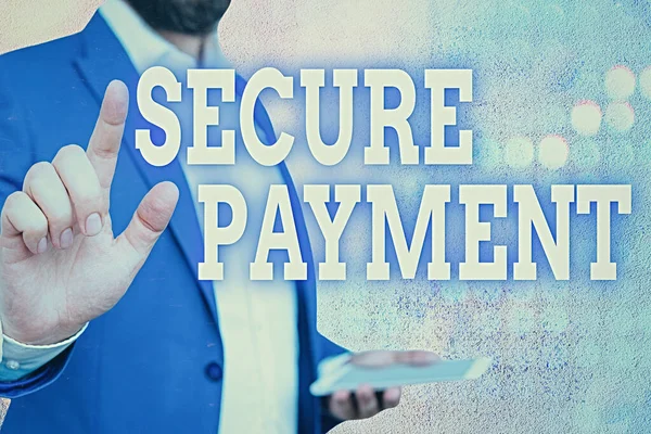 Word writing text Secure Payment. Business concept for Security of Payment refers to ensure of paid even in dispute.