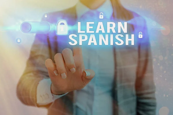 Kelime yazma metni İspanyolca öğren. İspanya 'da Çeviri Dili İş Konsepti Sözcük Hazinesi Konuşması. — Stok fotoğraf