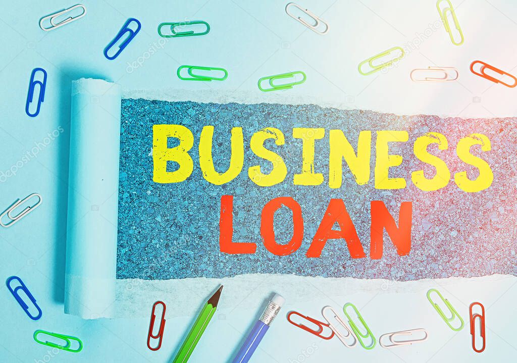 Word writing text Business Loan. Business concept for Credit Mortgage Financial Assistance Cash Advances Debt.