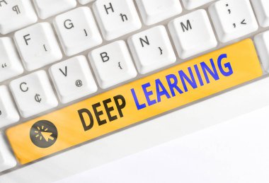 Derin Öğrenme 'yi yazan el yazısı metinleri. Anlamı hiyerarşik soyut eylemler Yapay Zeka Algoritması.