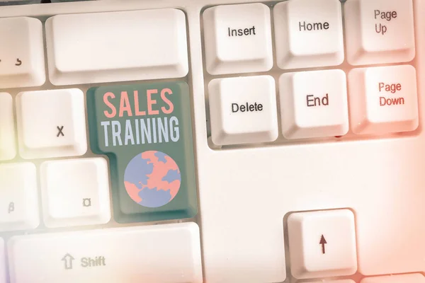Word writing text Sales Training. Business-Konzept für Action Selling Market Overview Persönliche Entwicklung. — Stockfoto
