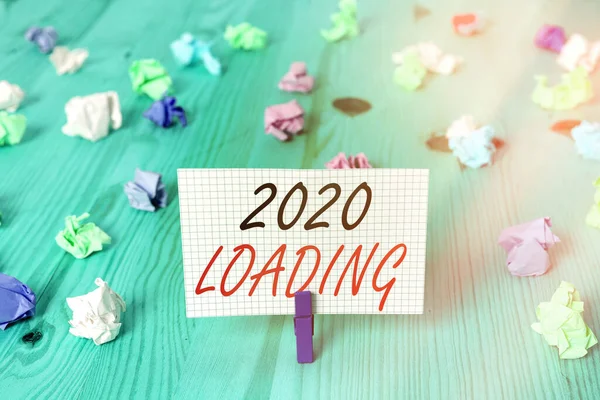 Word writing text 2020 Loading. Business concept for Advertising the upcoming year Forecasting the future event. — Stock Photo, Image