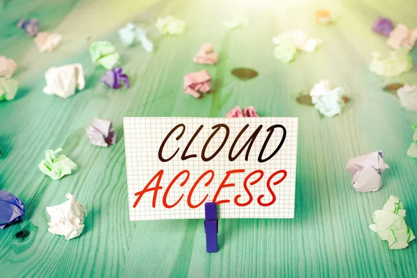 Κείμενο εγγραφής κειμένου Cloud Access. Επιχειρηματική ιδέα για το εργαλείο λογισμικού μεταξύ του οργανισμού και του παρόχου. — Φωτογραφία Αρχείου