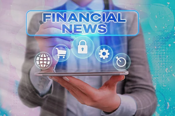 Handschrift tekst schrijven Financial News. Begrip "beheer van beleggingsfondsen" Verordening en handel. — Stockfoto