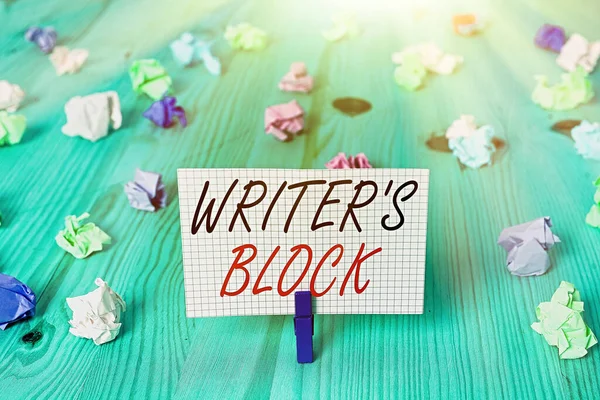 Word writing text Writer S Block. Business concept for Condition of being unable to think of what to write.