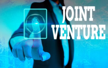 Ortak Girişim 'i gösteren kavramsal el yazısı. İş Fotoğrafları İşbirliği Düzenleme Partileri Ortaklık Takımı.