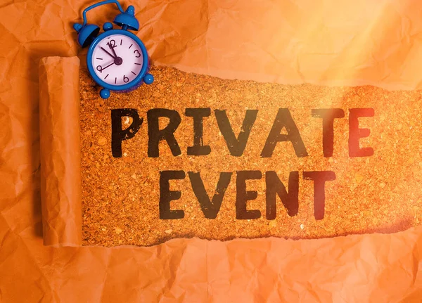 Sms-bord met privé-evenement. Conceptuele foto Exclusieve Reserveringen RSVP Invitational Seated. — Stockfoto
