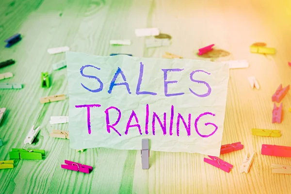 Word writing text Sales Training. Business concept for Action Selling Market Overview Personal Development.