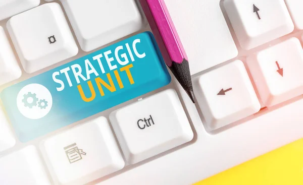 Kézírás szövegírás Stratégiai Egység. A koncepció azt jelenti, hogy a profitközpont a termékkínálatra és a piaci szegmensre összpontosít.. — Stock Fotó