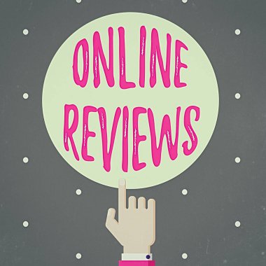 Çevrimiçi Eleştirileri gösteren kavramsal el yazısı. İş fotoğrafı metni değerlendirmesi Müşteri geribildirim sitesinde yayınlandı El İşaret İşaret parmağı Katı Renk Çemberine Dokunma.