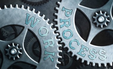 El yazısı metni Çalışma Süreci. Kavram anlamı Standart yordamlar belirli bir iş kuralları sistemi nasıl işleyebilir.