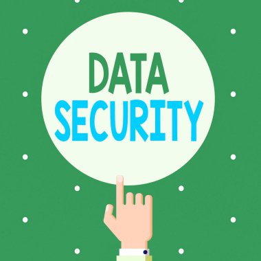 Veri Güvenliğini gösteren mesaj işareti. Kavramsal Fotoğraf Gizlilik Diski Şifreleme Şifreleme Parola Koruması Erkek Hu Analizi İndeks Parmak İşaretleme Düz Renk Çemberi.