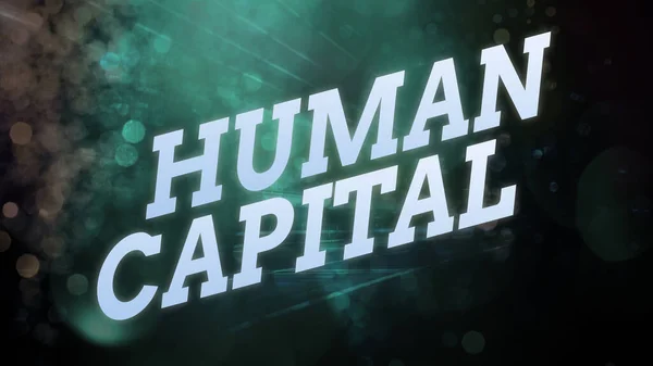 Text sign showing Human Capital. Conceptual photo Intangible Collective Resources Competence Capital Education.