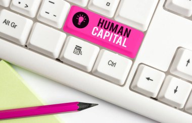 El yazısı İnsan Sermayesi. Kavram, elle tutulamaz Kolektif Kaynaklar Yeterlilik Sermaye Eğitimi.