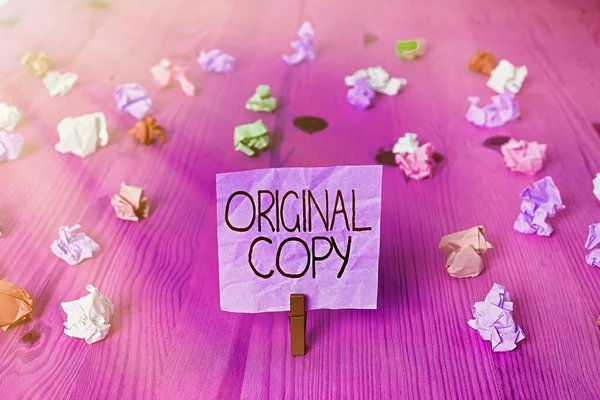 Handstilstextskrivning Original Copy. Begreppet huvudskrift Otryckt märkt patenterad huvudlista. — Stockfoto