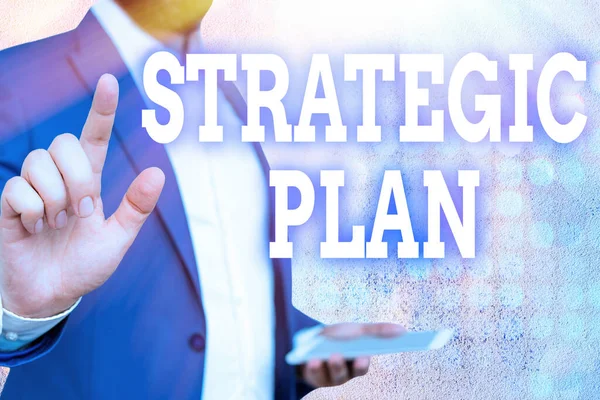 Word scrittura testo Piano Strategico. Concetto di business per un processo di definizione della strategia e di decisione . — Foto Stock