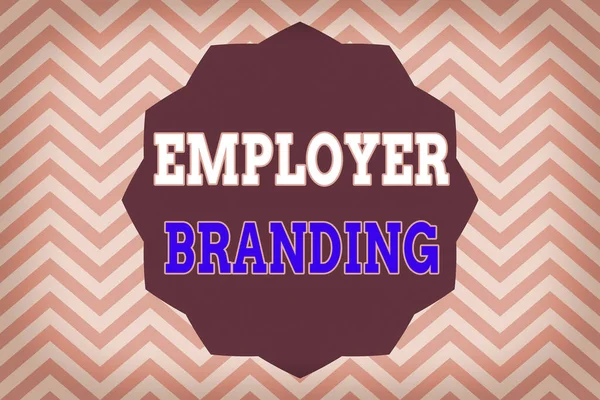 Word writing text Employer Branding. Business concept for promoting company employer choice to desired target group Twelve 12 Pointed Star shape Dodecagon in Solid Color Zigzag effect Polygon.