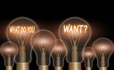 Ne istediğini gösteren bir metin işareti var. Kavramsal fotoğraf bir bireye bir şey hakkında soru sormak için söyler ya da yazar..