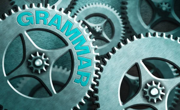 Escribiendo nota que muestra la gramática. Foto de negocios mostrando toda la estructura del sistema sintaxis y morfología del lenguaje . —  Fotos de Stock