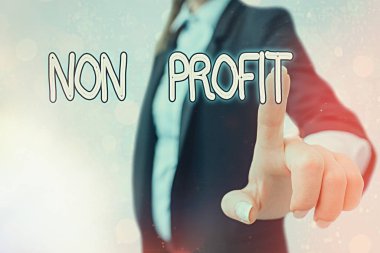 Non Profit 'i gösteren bir not yazıyorum. İş fotoğraflarının sergilenmesi öncelikli olarak kâr organizasyonu oluşturmak için yapılmadı ya da yürütülmedi.