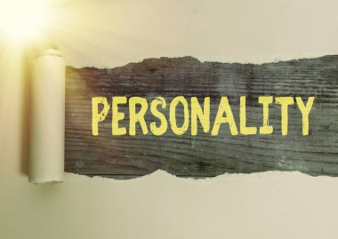 Kelime yazma metin Kişilik. Bireylerin karakterini oluşturan kombinasyon özellikleri için iş kavramı.