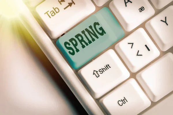 Handwriting text Spring. Concept meaning the season after winter in which vegetation begins to appear. — Stock Photo, Image