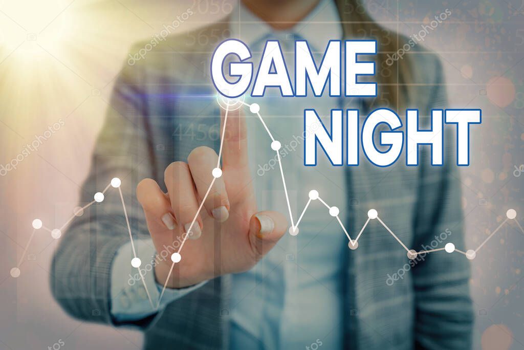 Conceptual Hand Writing Showing Game Night Concept Meaning Usually Its Called On Adult Play Dates Like Poker With Friends Larastock Conceptual Hand Writing Showing Game Night Concept Meaning Usually Its Called On Adult Play Dates Like Poker With Friends Larastock