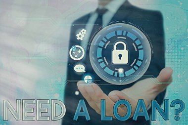 Kelime yazma metni Borç Sorusu Gerekiyor. İş konsepti. Paraya ihtiyacı var. Faiziyle geri ödenecek..