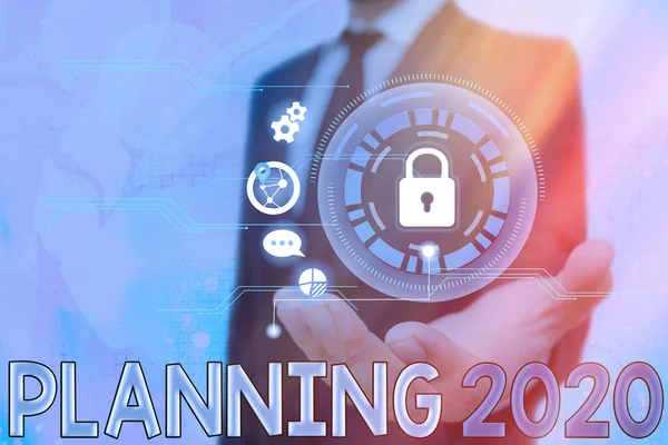 Woord schrijven tekst Planning 2020. Business concept voor het proces van het maken van plannen voor iets volgend jaar. — Stockfoto