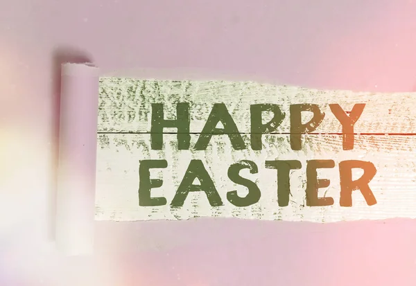 Text sign showing Happy Easter. Conceptual photo Christian feast commemorating the resurrection of Jesus.