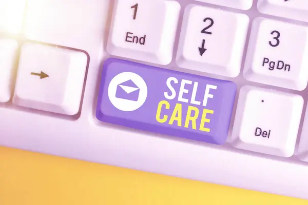 Word writing text Self Care. Business concept for practice of taking action to preserve or improve ones own health. — Stock Photo, Image