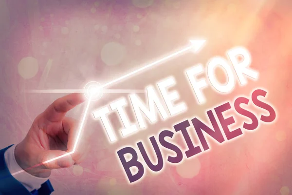 Текстовий знак, що показує час для бізнесу. Концептуальна фотографія виконує операції протягом періоду, обіцяного клієнту . — стокове фото