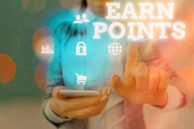 Kelime yazma metni Puan kazanın. Yaptığınız bir şey için övgü veya onay almak için iş konsepti.