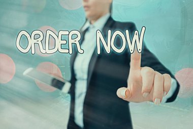 Order Now 'ı gösteren bir not yazıyorum. Bir şirketten mal ya da hizmet istemenin etkinliğini gösteren iş fotoğrafı.
