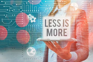 Kavramsal el yazısı, daha azı daha fazladır. Minimalist bir yaklaşımı ifade etmek için kullanılan iş fotoğrafı sergisi daha etkilidir..