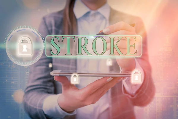 Konceptuell handstil som visar Stroke. Företagsfoto visa upp patienter förlorar medvetandet på grund av dåligt blodflöde medicinsk. — Stockfoto