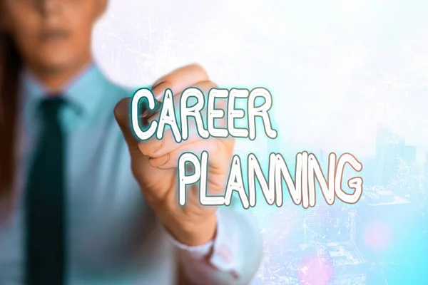 Word writing text Career Planning. Business concept for Strategically plan your career goals and work success.